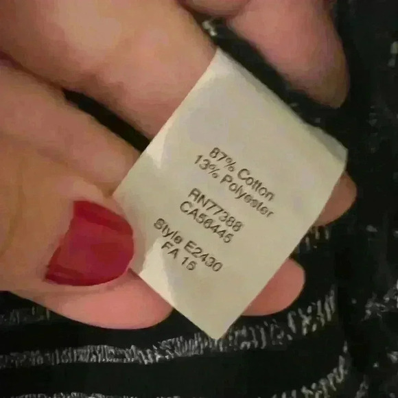 Madewell Marled Stripe Boxy High Low Long Sleeve Sweater in Black White M (C115) - Picture 5 of 10